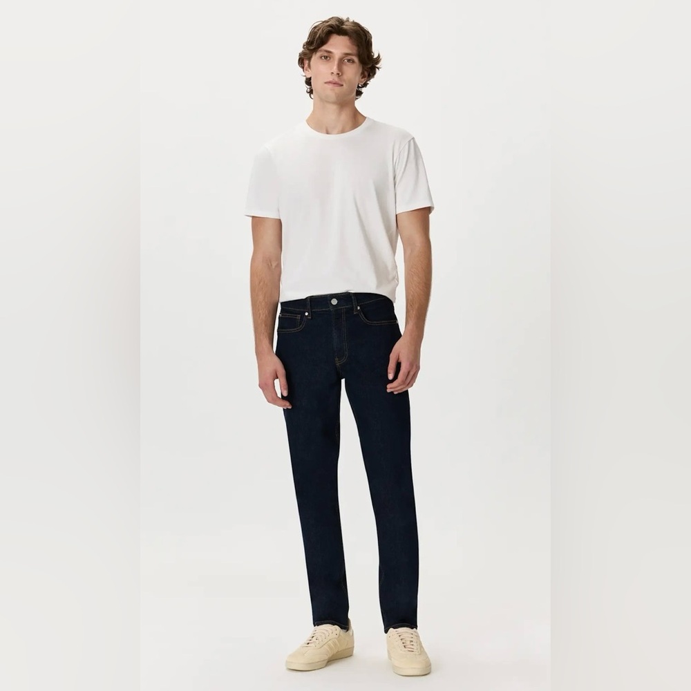 Quince Men’s Warren Stretch Slim Straight Jeans Dark Blue 32 x 32 NWOT